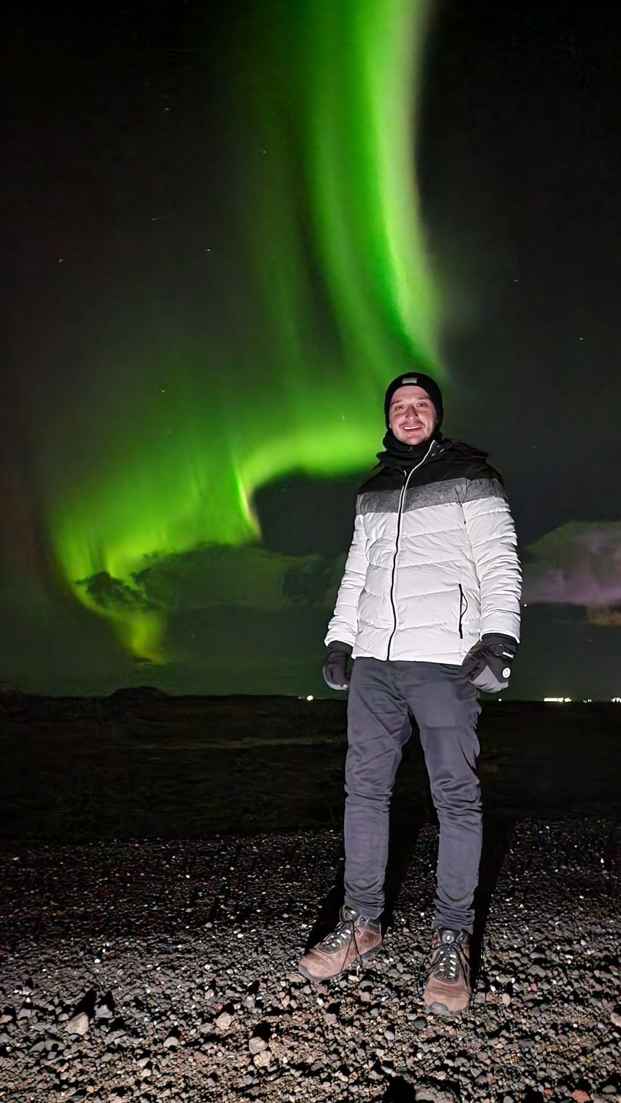foto: aurora boreal na Islândia